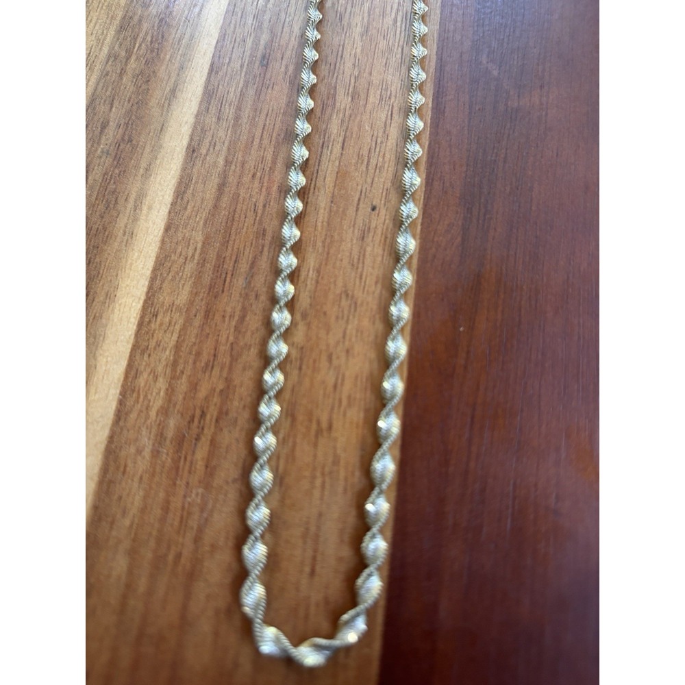 Vintage 925 Sterling Silver Italy SU Twisted Chain Necklace, 10.7 Grams 22"